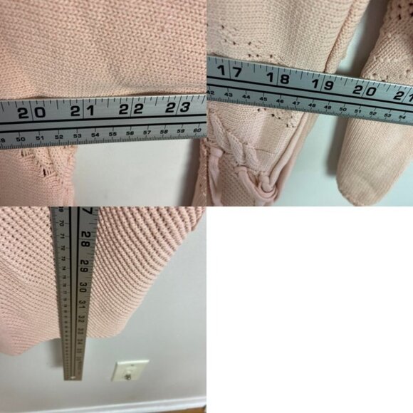 Maje Pink Fringe Open Front Cardigan Knit Sweater Size Medium Maje Size 2 Boho - Picture 10 of 10